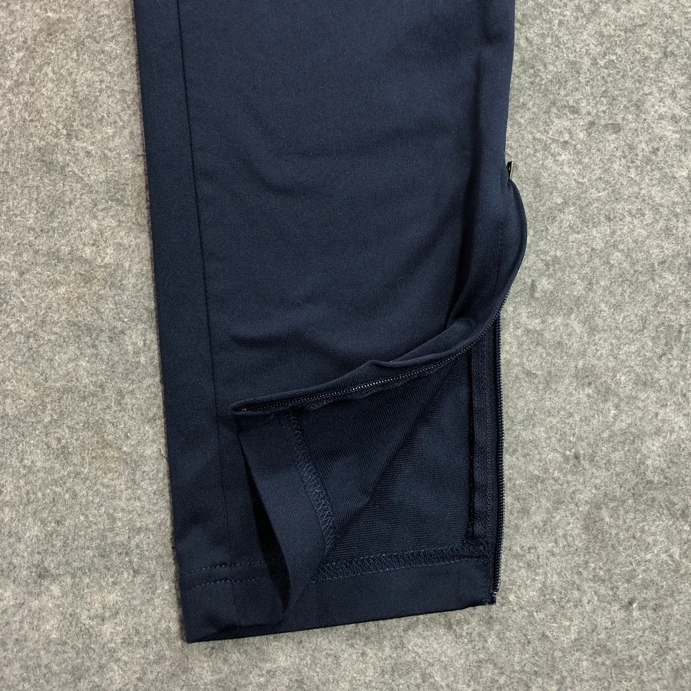 Nike Mens Track Pants Large Navy Blue Dri-FIT Ankle Zip Athletic Training Gym